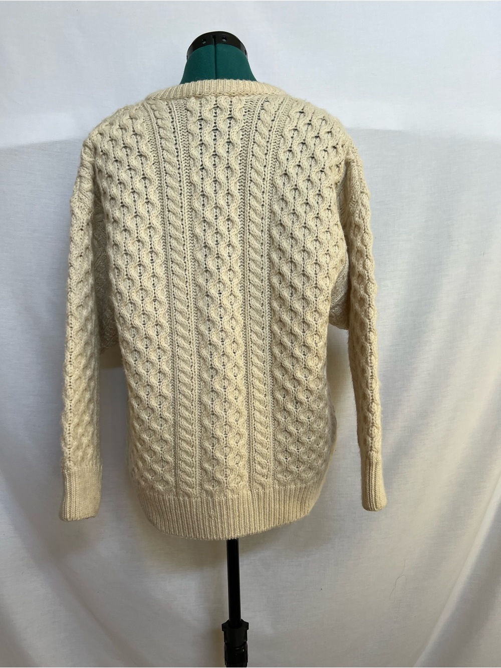 Aran Crafts Cream Cable-Knit Button Cardigan with Pockets - Picture 2 of 15